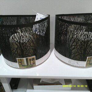 Set of 2 Black (Branches) Candle Wall Sconces